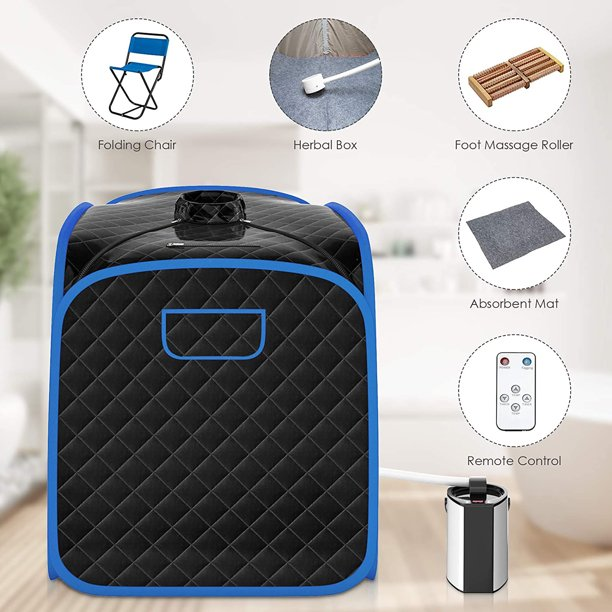 3-in-1 Portable Sauna With Chair And Foot Roller-Aldronix