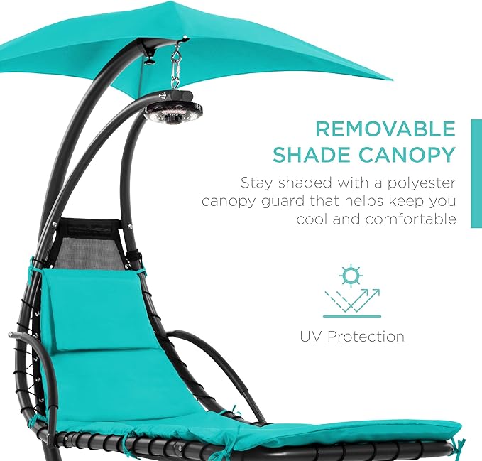 Hanging LED-Lit Curved Chaise Lounge-Aldronix