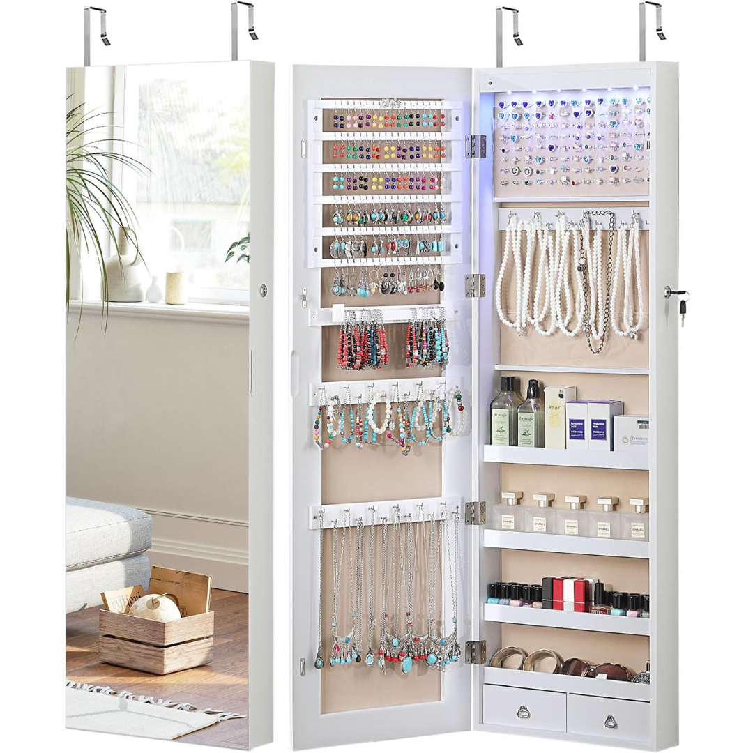 Mirror Jewelry Cabinet-Aldronix