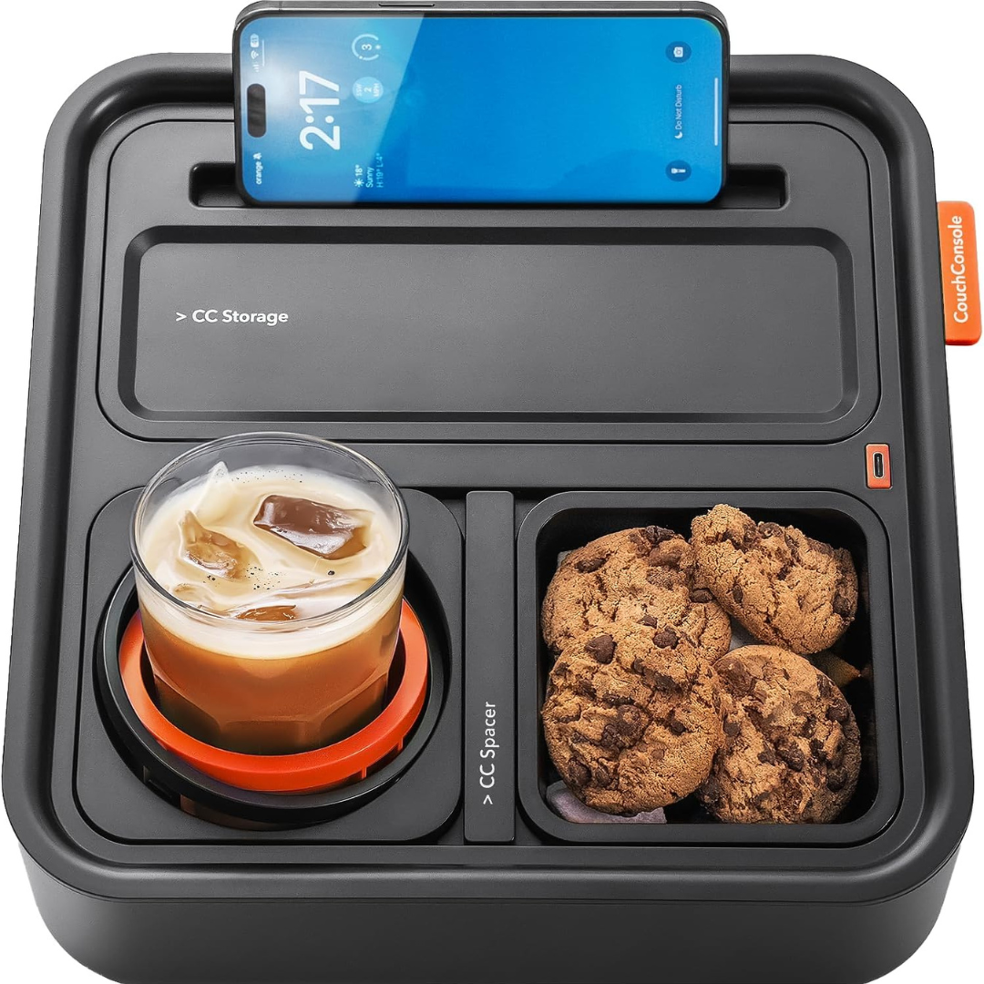 Drinks & Snacks Sofa Caddy with Armrest-Aldronix