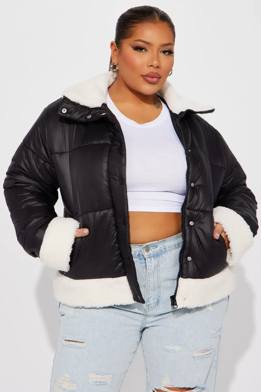 Ain't No Other Puffer Jacket - Black-Aldronix