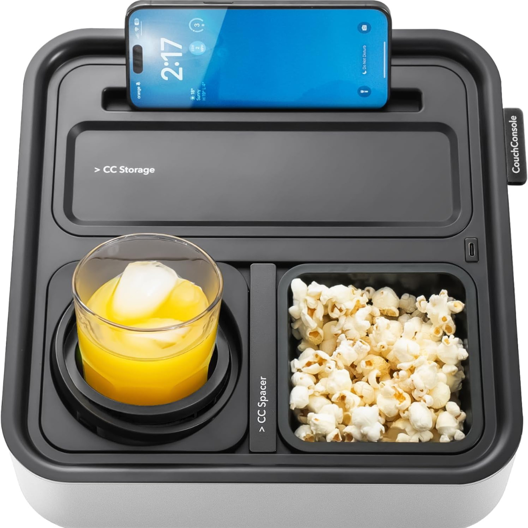 Drinks & Snacks Sofa Caddy with Armrest-Aldronix