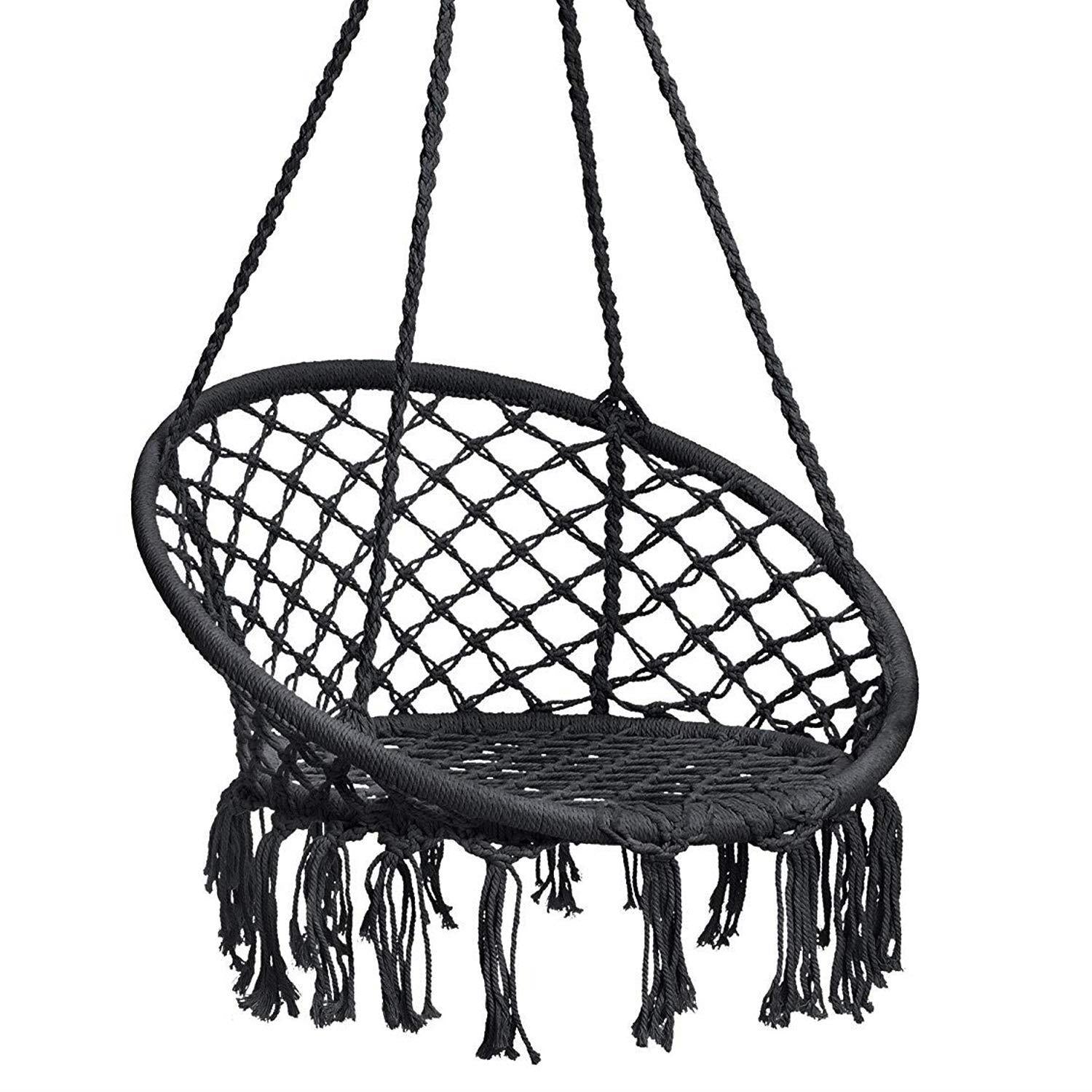Hanging woven rope swing hammock chair swing seat-Aldronix