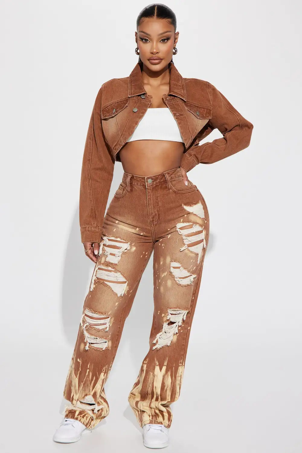 Forever Ago Straight Leg Jeans - Brown-Aldronix