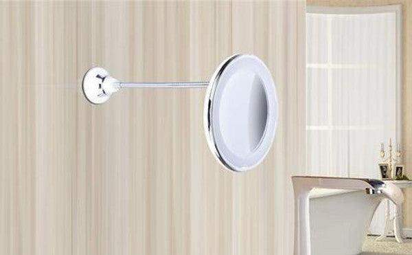 10X LED mirror on suction cup-Aldronix