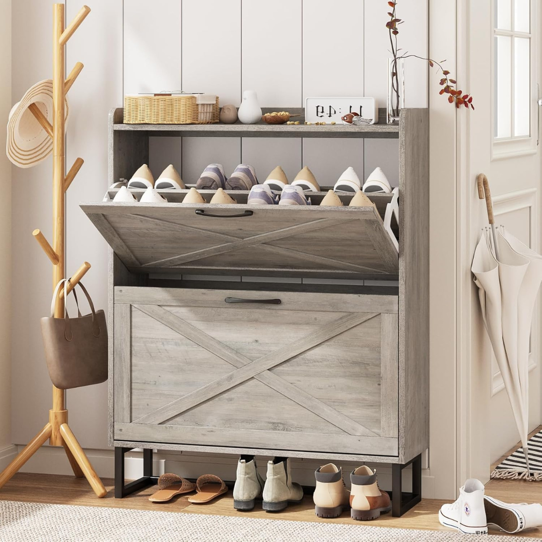 Entryway Shoe Storage Cabinet-Aldronix