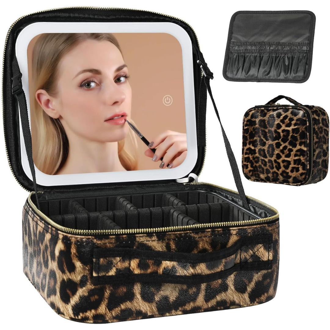 Makeup Bag with LED Mirror-Aldronix
