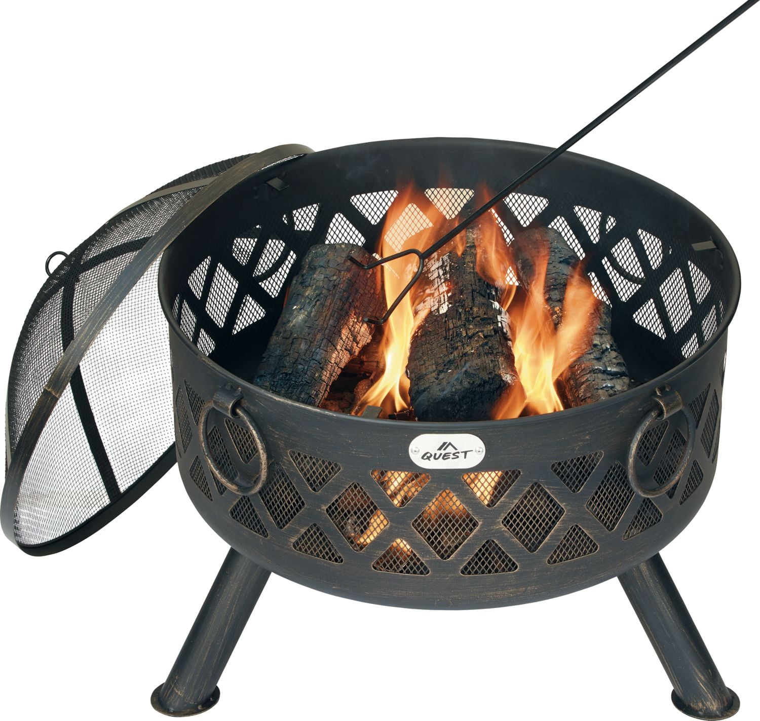 Fire Pit Table for Patio Backyard BBQ-Aldronix
