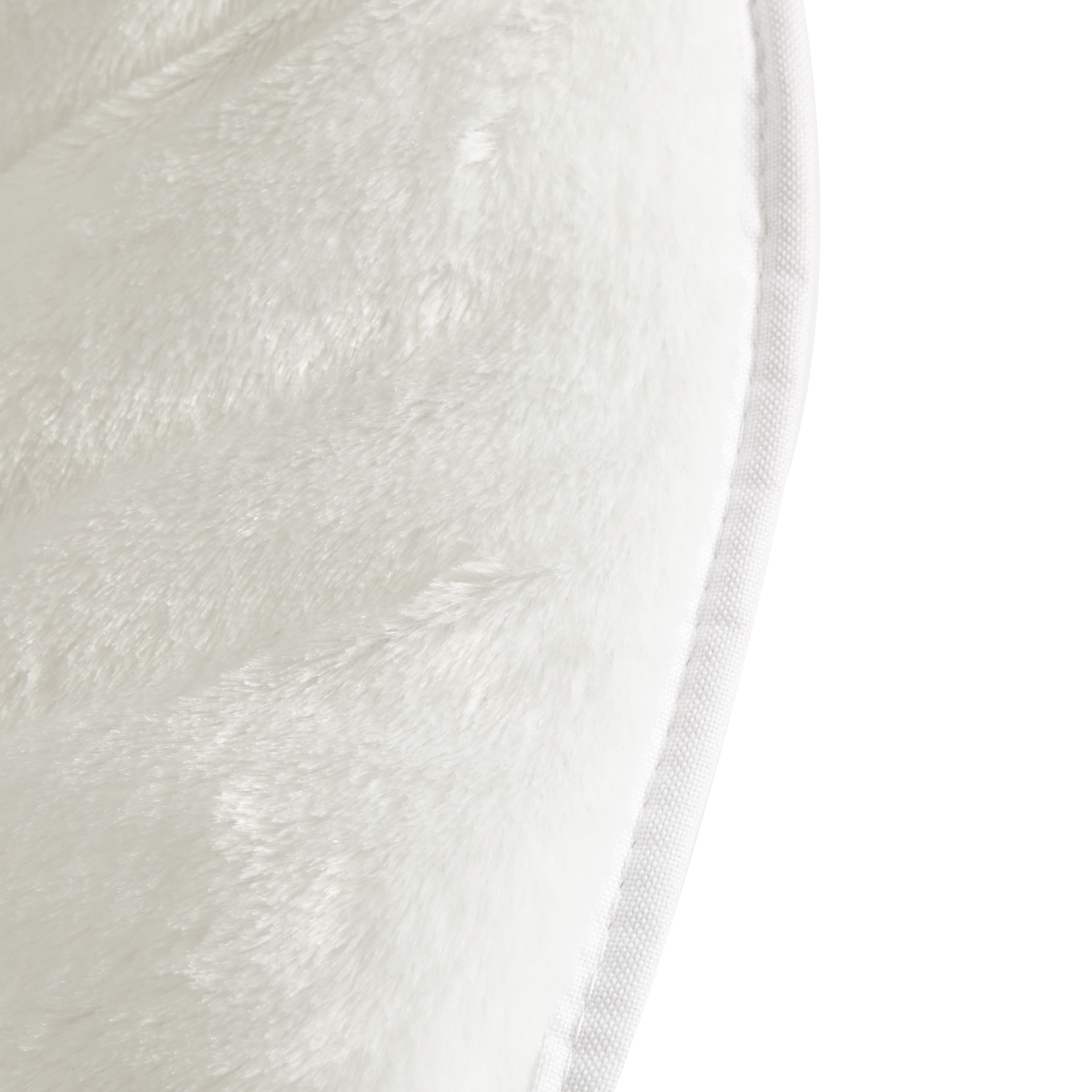 Large Super Soft Microsuede 30" Saucer Chair, Kids and Adults, White-Aldronix