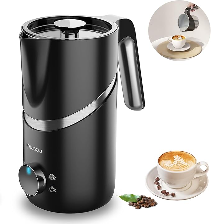 Milk Frother and Steamer, Electric milk frother, Automatic Hot and Cold Foam Maker for Coffee-Aldronix