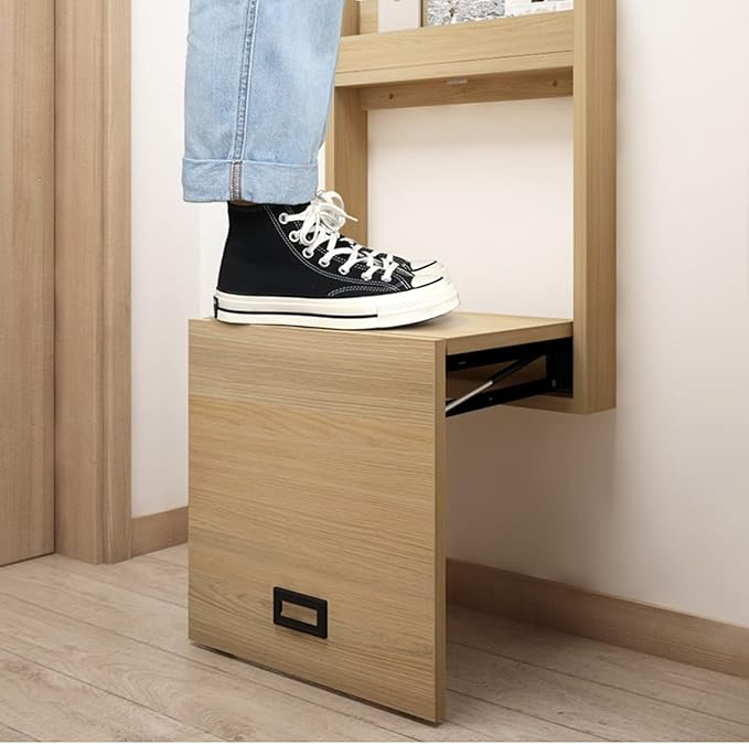 Smart Wall Mounted Invisible Folding Chair, Shoe Change Bench-Aldronix