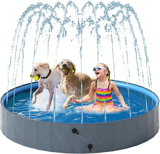 Dog Pool with Sprinkler-Aldronix