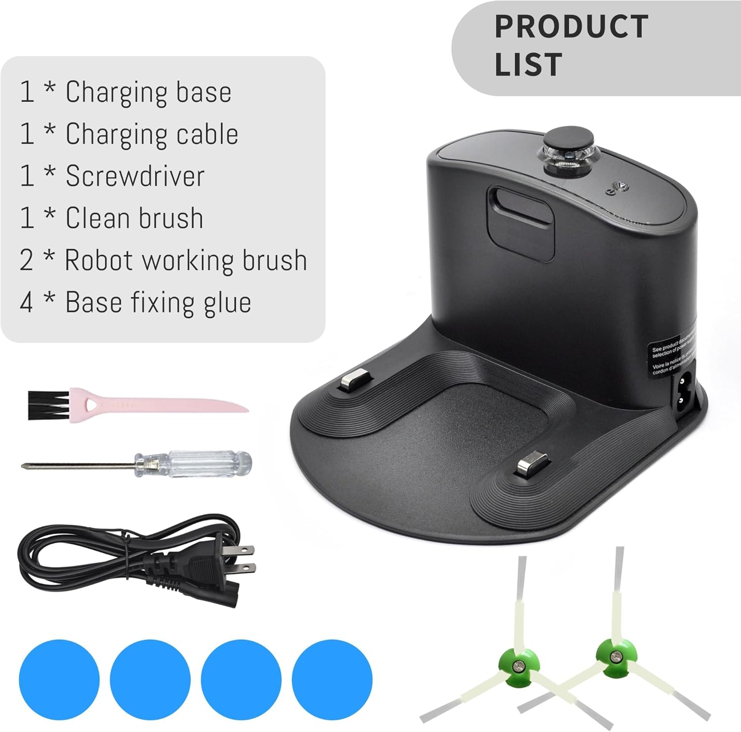 Charging Base, Charger Dock, Docking Station, for Roomba Charger, for iRobot Roomba 500 600 700 800 900 510 530 536 650 654 660 770 790 870 880 980 i7 i8 i6 i4 i3 i1 ADF-N1 17064 4452369 17170-Aldronix