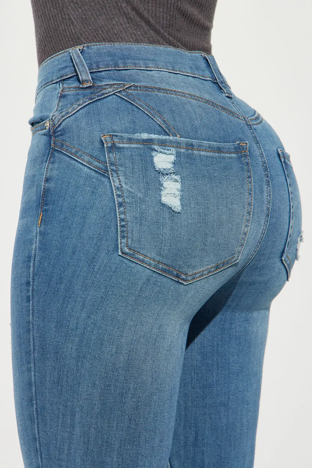 Move It High Stretch Curvy Skinny Jean - Light Wash-Aldronix