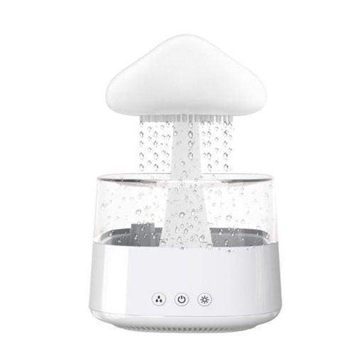 2-in-1 Desk Light Humidifier Rain Cloud Aromatherapy Essential Oil Zen Diffuser & Raining Cloud Night Light Mushroom Lamp-Aldronix