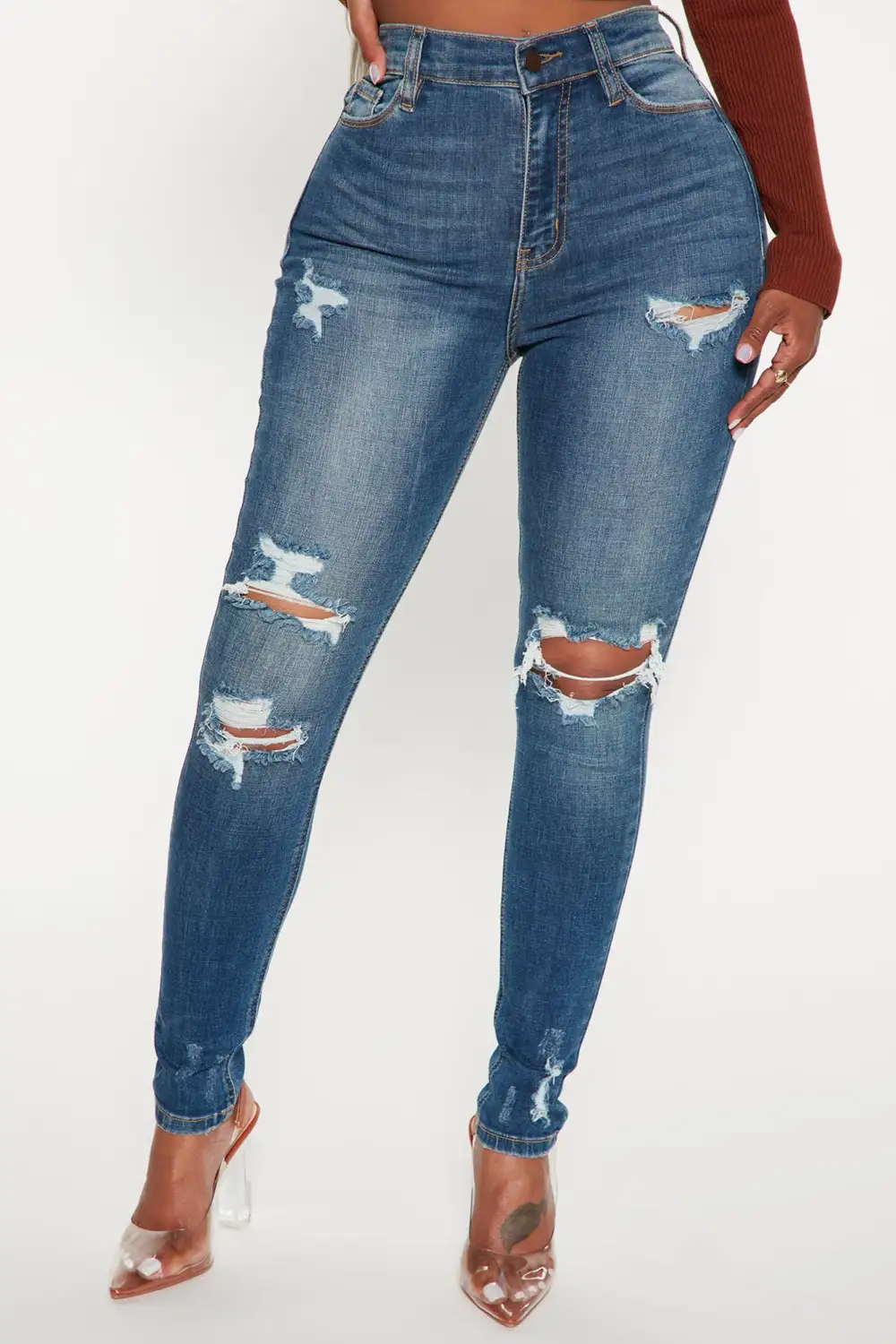 Don't Believe It Skinny Jeans - Dark Denim-Aldronix