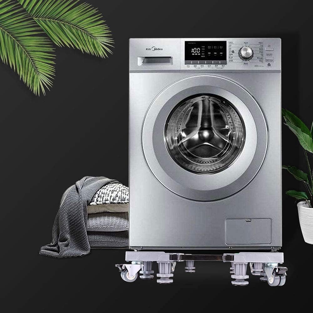 Washing Machine Base Frame with Wheels, Refrigerator Refrigerator Plate, Furniture Roller Guide, Adjustable 45-72 cm, Bear Load 700 kg, Stable and Non-Slip, for Washing Machines, Dryers-Aldronix
