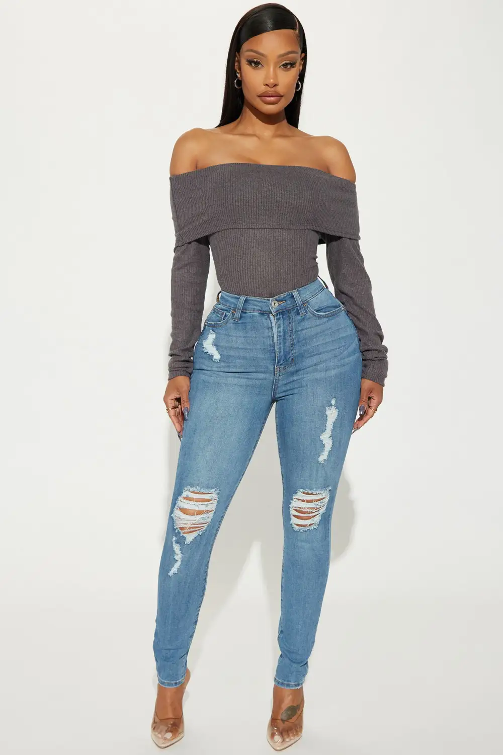 Move It High Stretch Curvy Skinny Jean - Light Wash-Aldronix