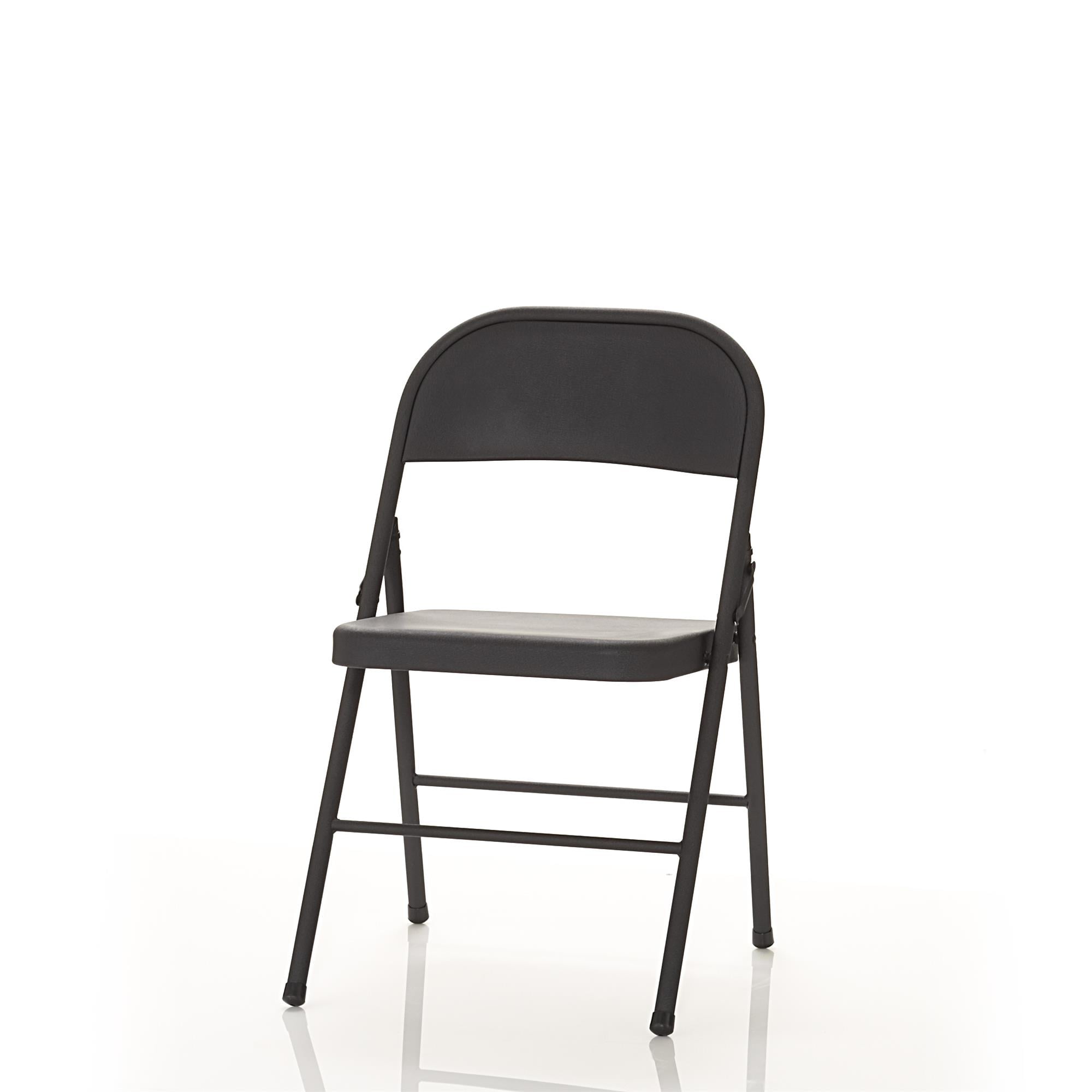 Steel Folding Chair (4 Pack), Black-Aldronix