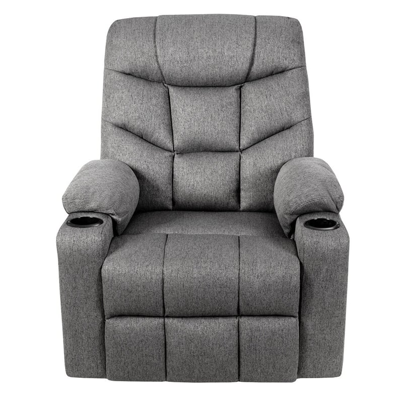 Power Lift Recliner Chair Fabric Electric Massage Reclining Sofa Elderly Lift Chair with 8 Point Massage Lumbar Heat USB Charge Port-Aldronix