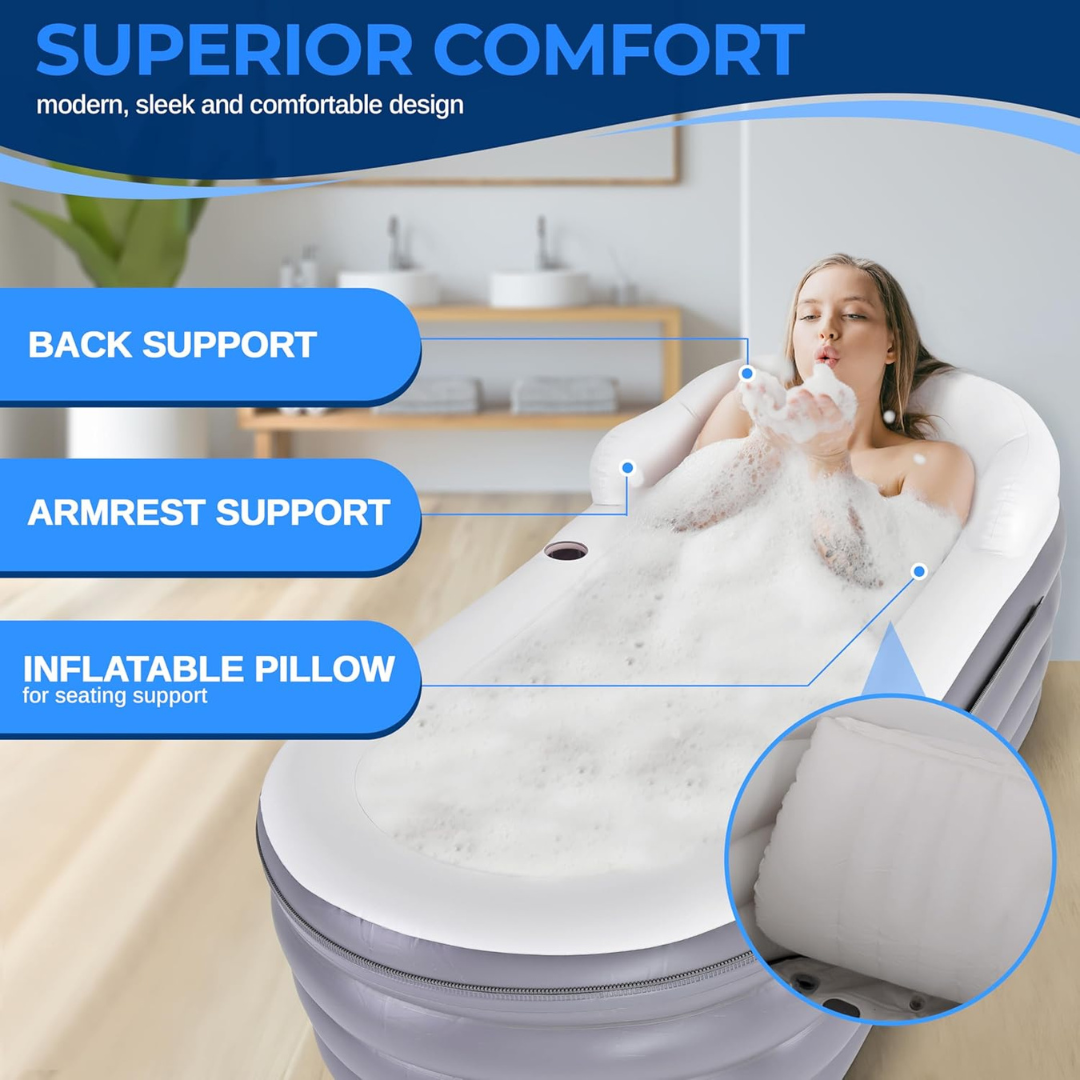 Inflatable Bathtub with Bubble Massage-Aldronix