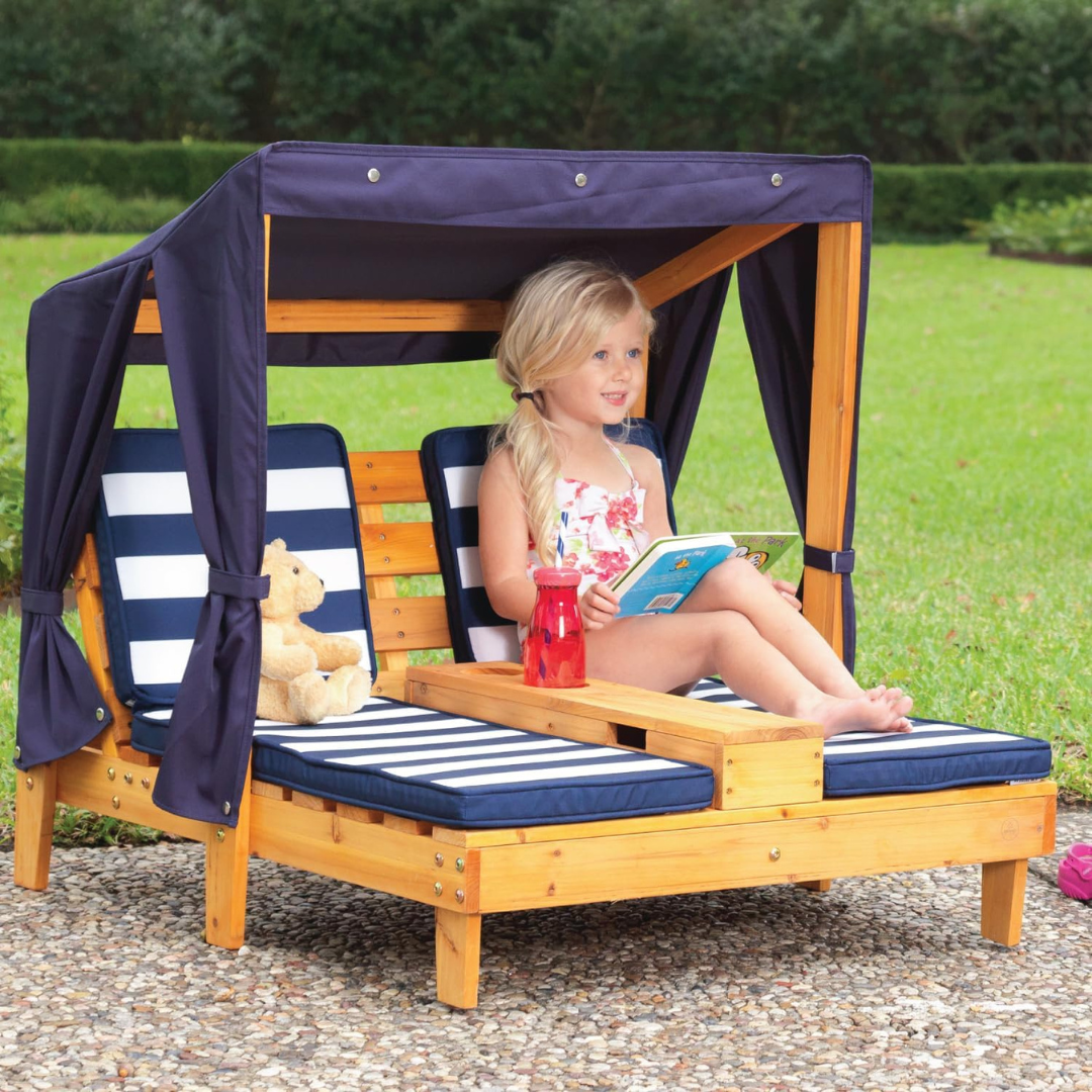 Double Garden Sun Lounger for Kids-Aldronix