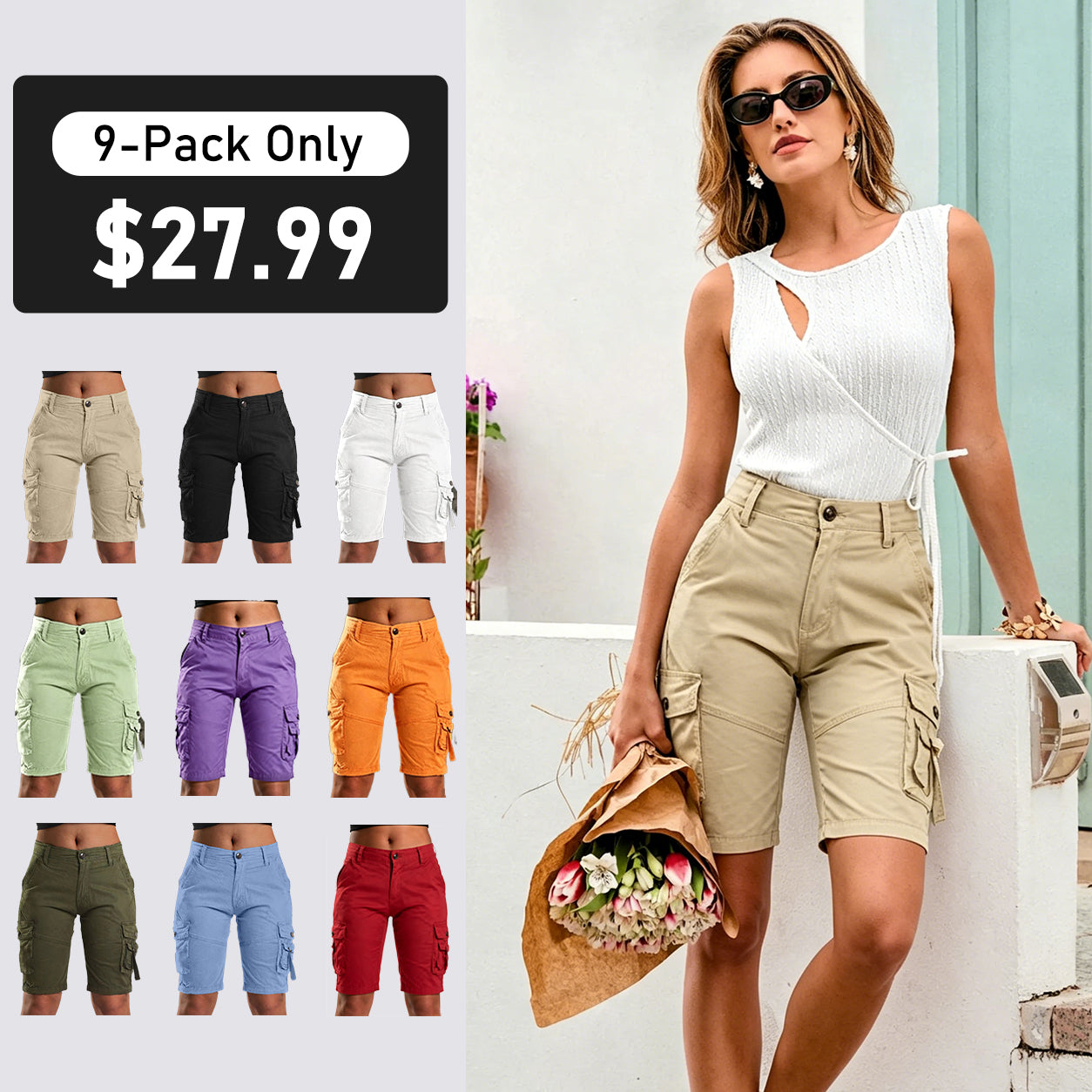 Women's Stretch Shorts Multi-Color Value Pack product image 2