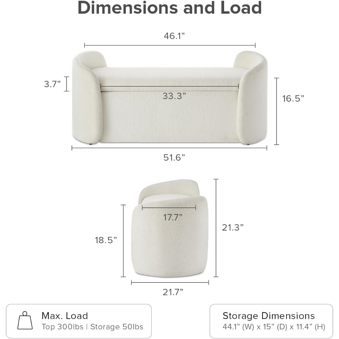 Ottoman Storage Bench-Aldronix