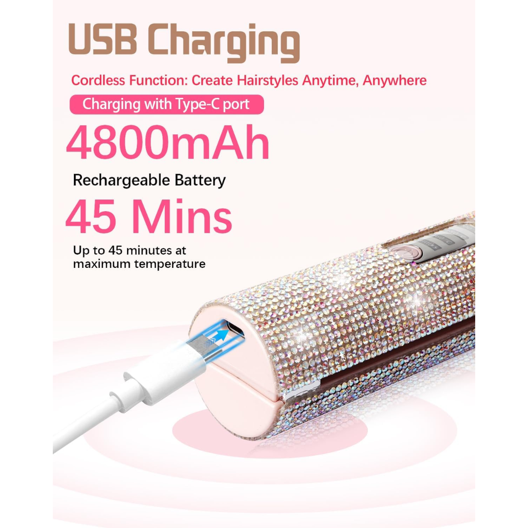 Gemstone Wireless Hair Straightener-Aldronix