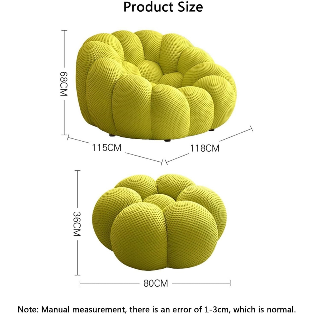 Modern Bubbling Lazy Bean Bag Couch - Single-Aldronix