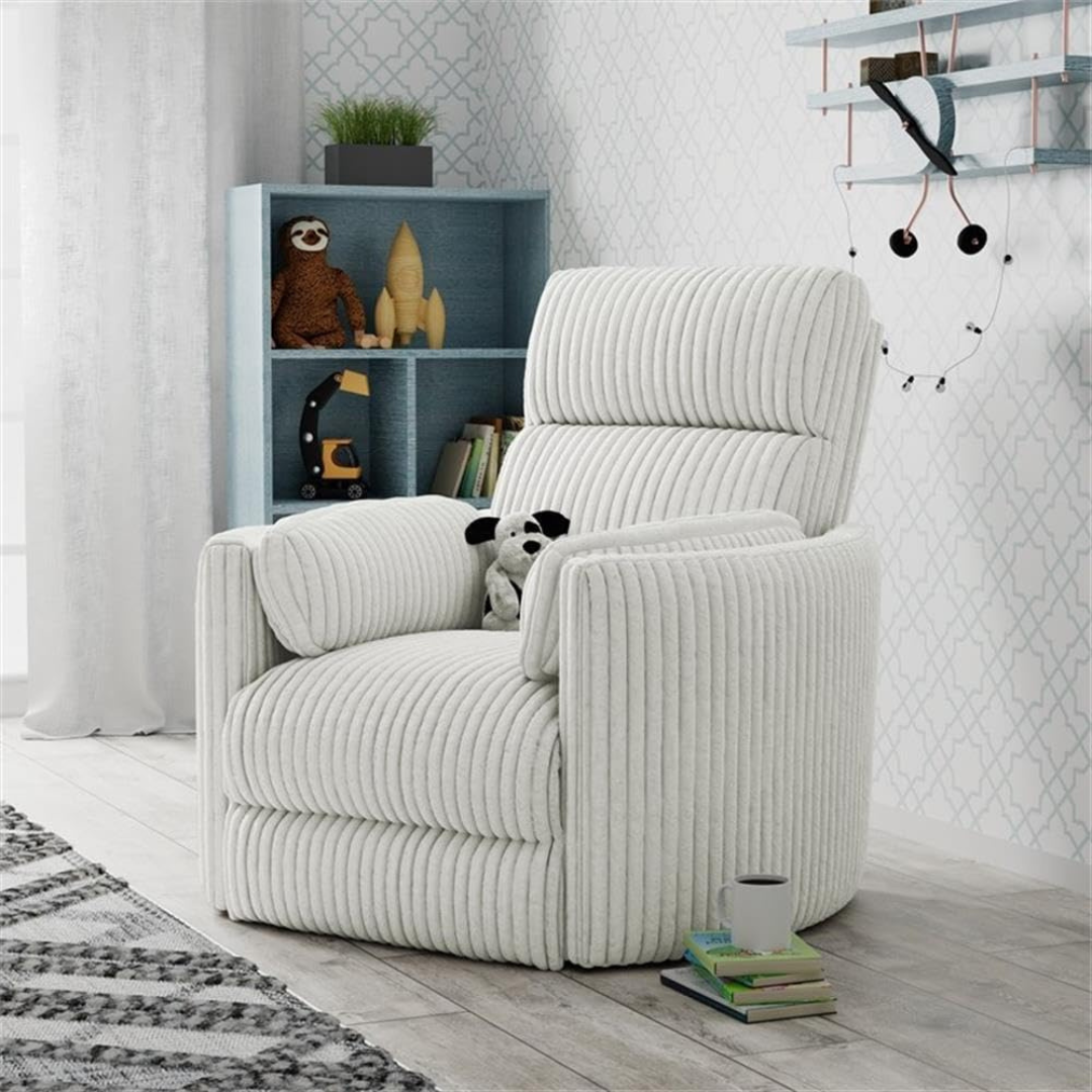 Swivel Glider Recliner in Ivory-Aldronix