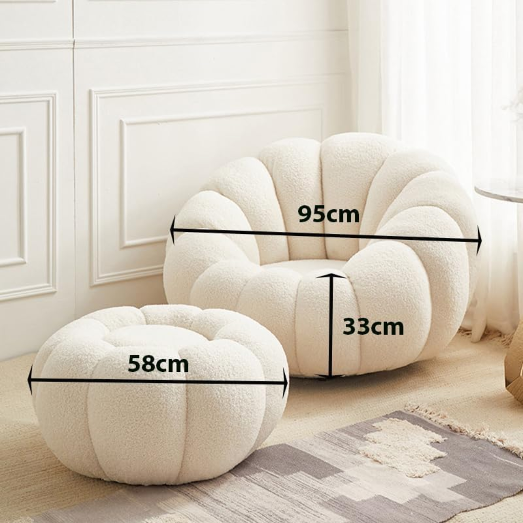 Modern Lamb Fleece Sofa Set-Aldronix