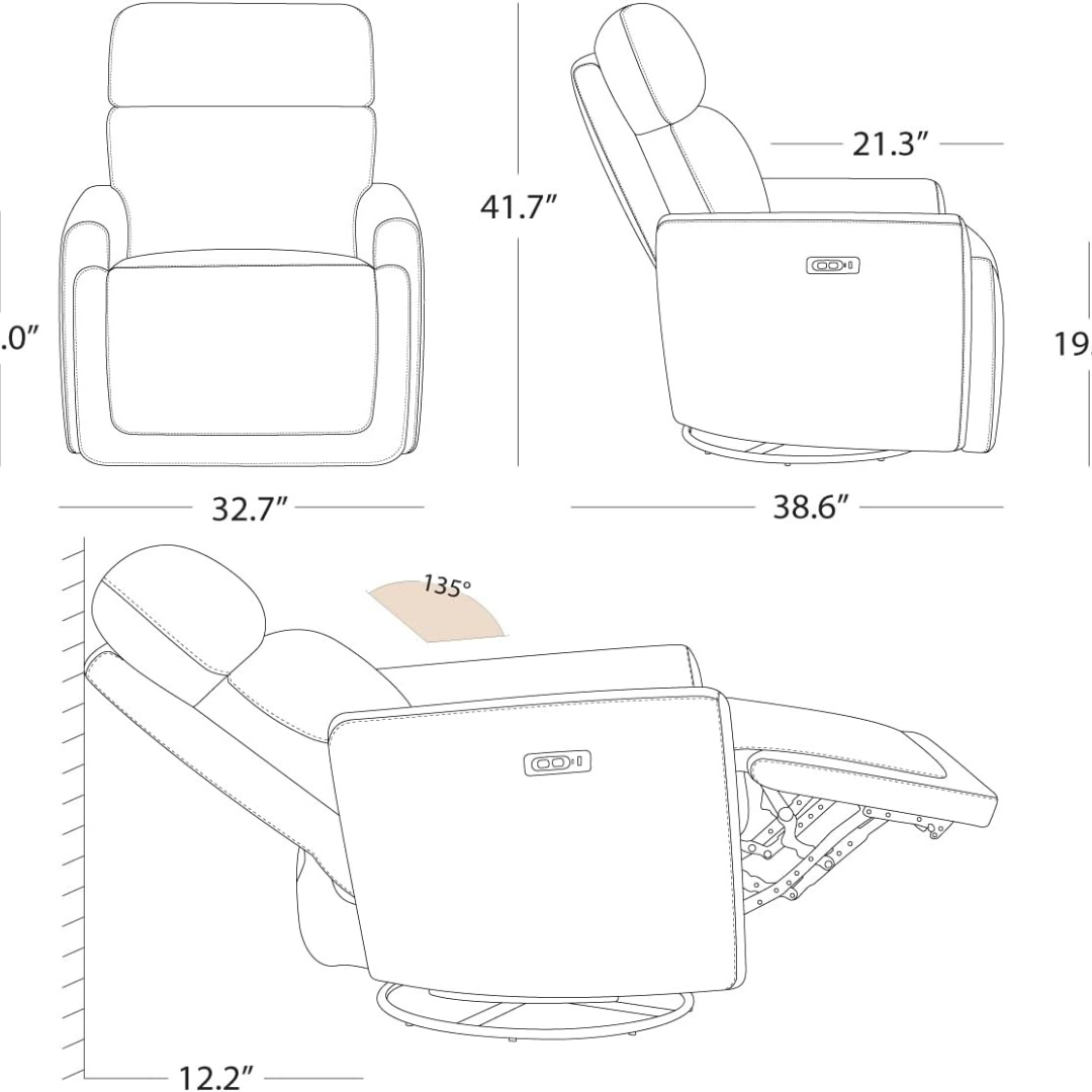 Electronic Power Recliner Chair-Aldronix