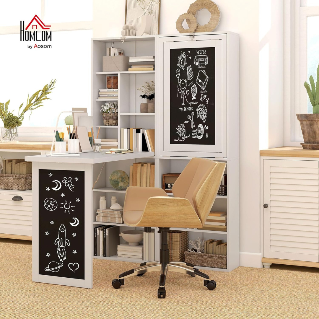 Fold-Out Convertible Writing Table-Aldronix