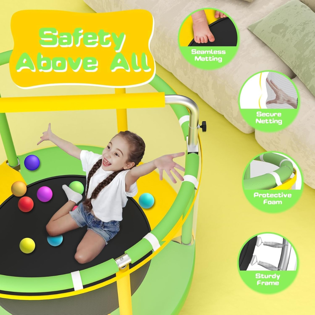 Trampoline for Kids with Enclosure-Aldronix