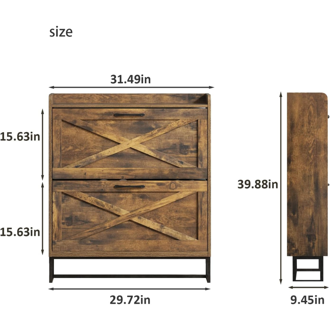Entryway Shoe Storage Cabinet-Aldronix