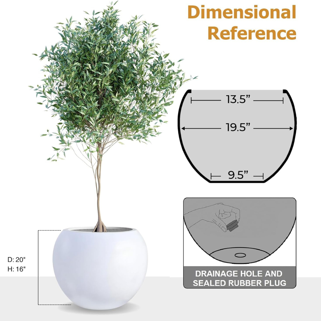 Fiberstone Premium Large Planter-Aldronix