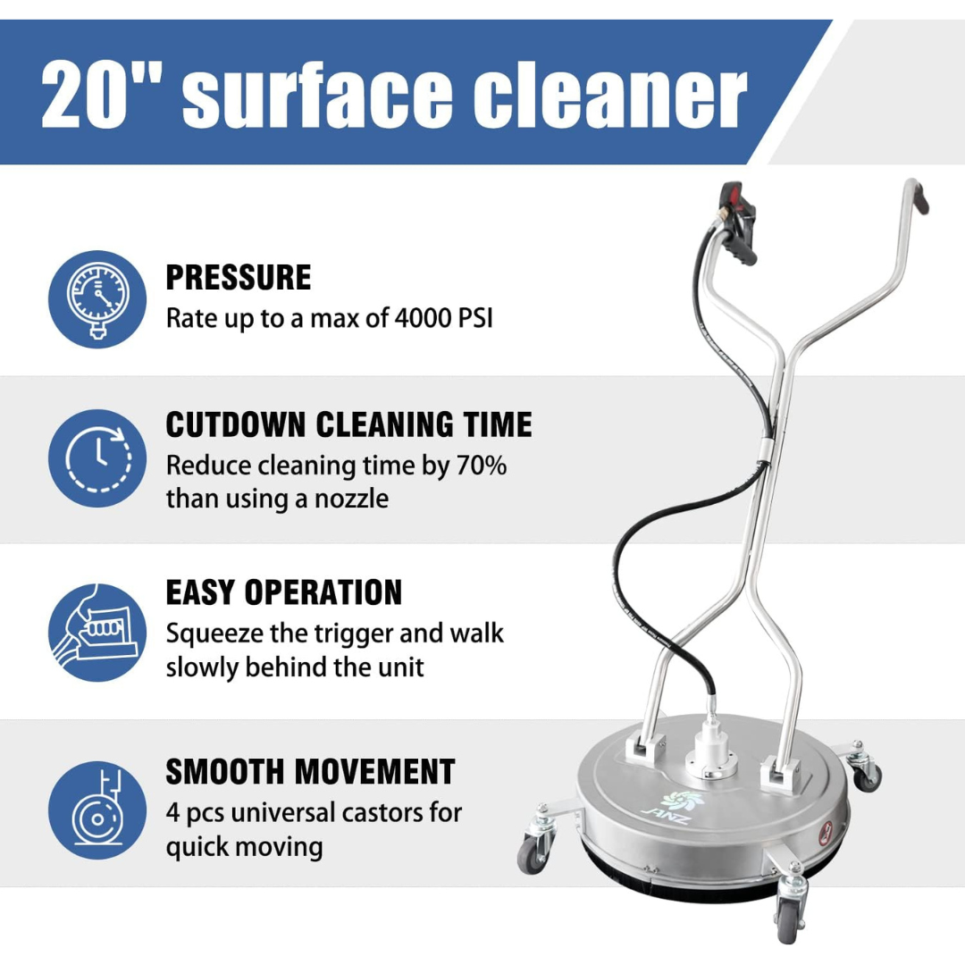 Pressure Washer Surface Cleaner with 4 Wheels-Aldronix