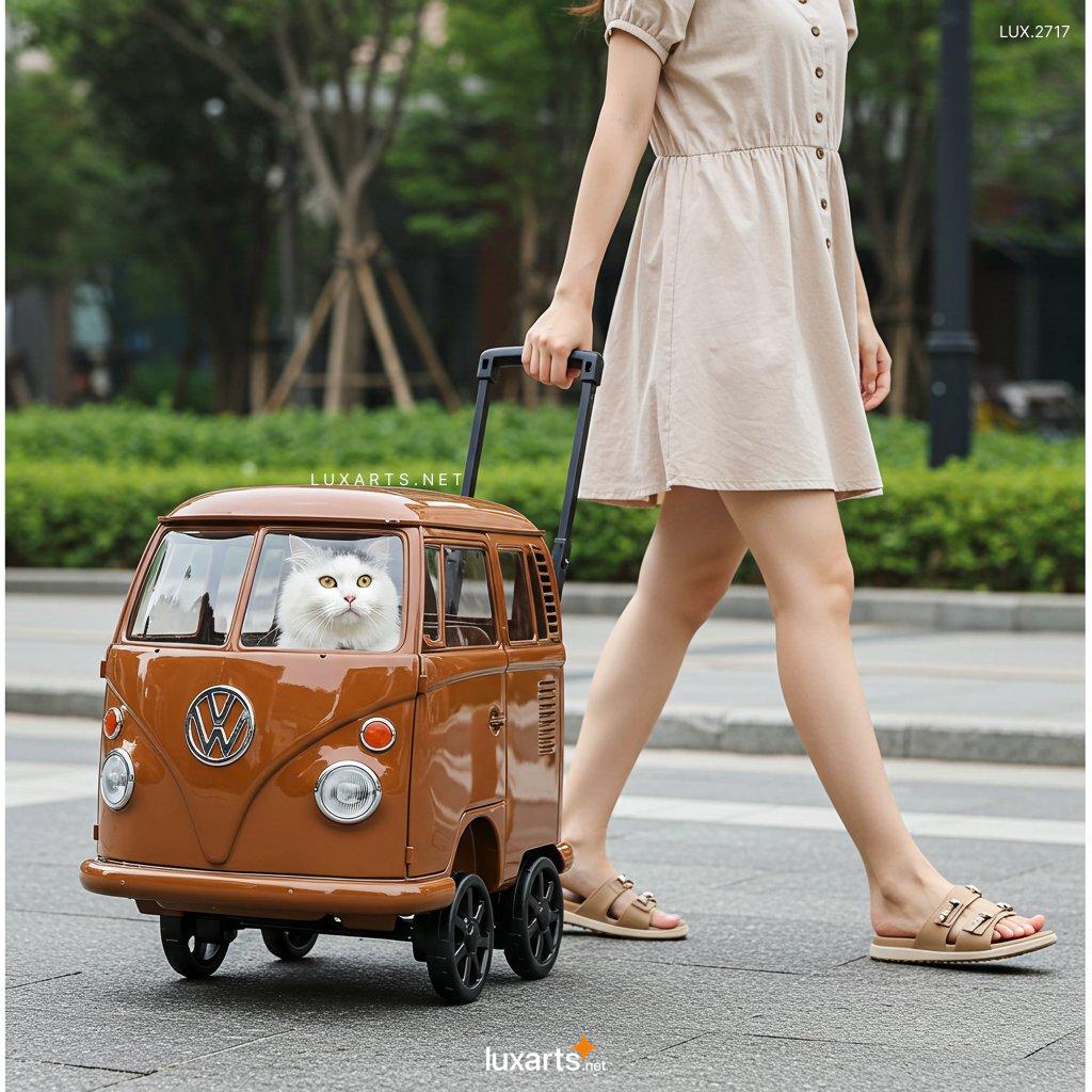 Volkswagen Bus Shaped Pet Trolley Bag-Aldronix