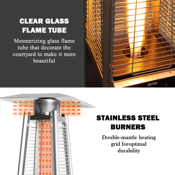 48000 BTU Propane Standing Patio Heater-Aldronix