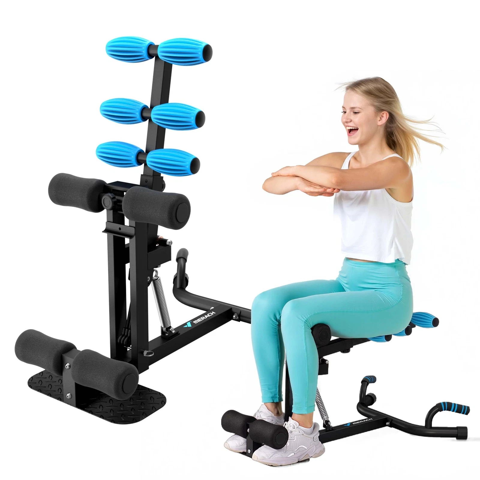 MERACH New Deep Squat Workout Machine Adjustable Glutes Trainer Exercise Fitness-Aldronix