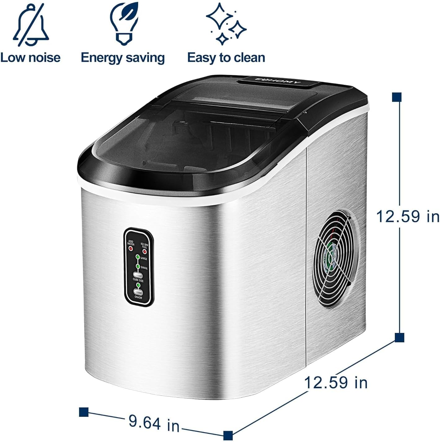 Ice Maker Countertop with Handle-Aldronix