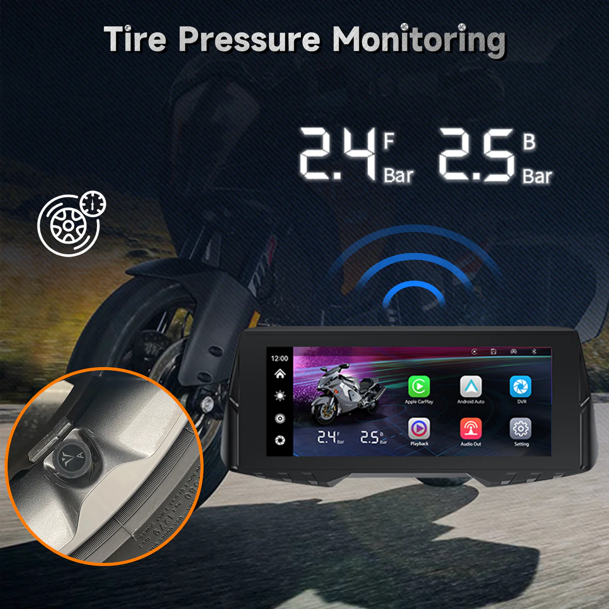 6.86" Multifunction Motorcycle GPS /Motorcycle Cameras-Aldronix