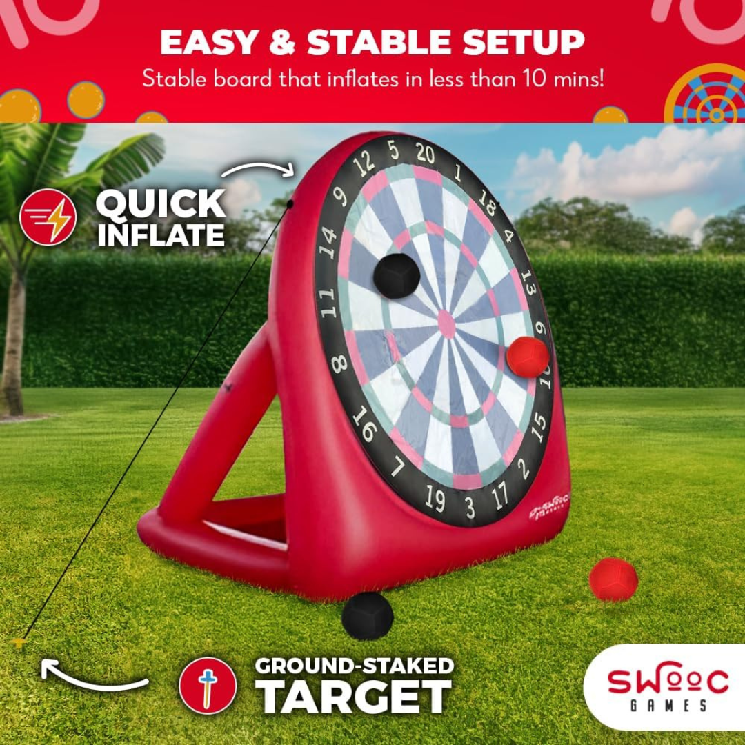 Giant Kick Darts with 15+ Games Included-Aldronix