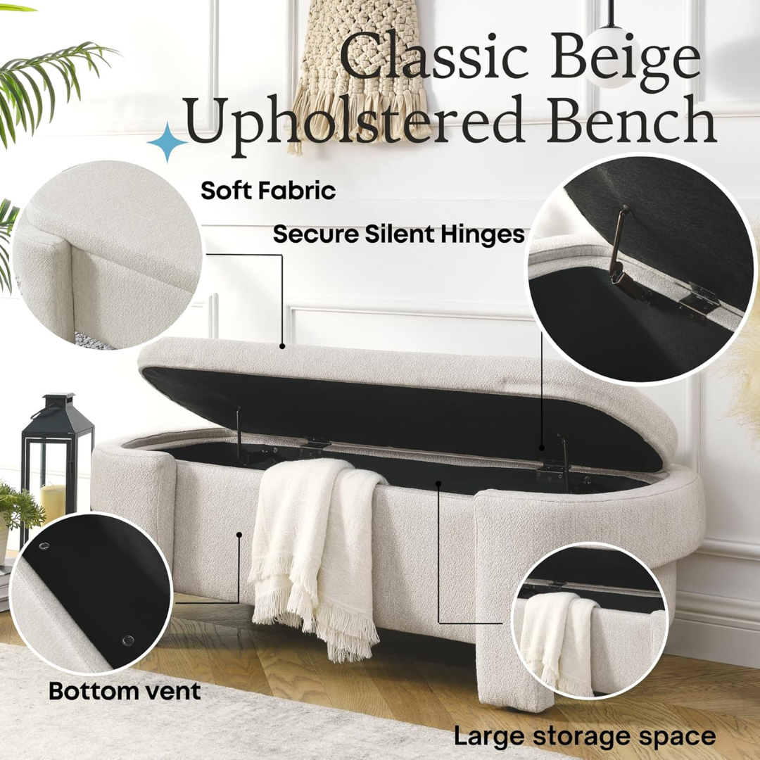 Oval Storage Bench-Aldronix