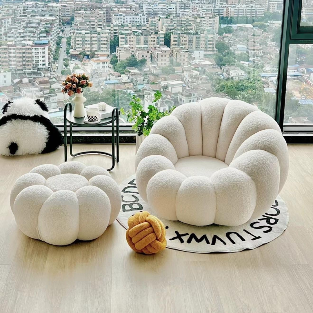 Modern Lamb Fleece Sofa Set-Aldronix
