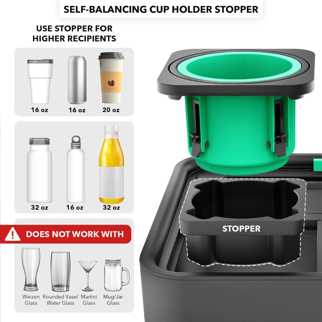 Drinks & Snacks Sofa Caddy with Armrest-Aldronix