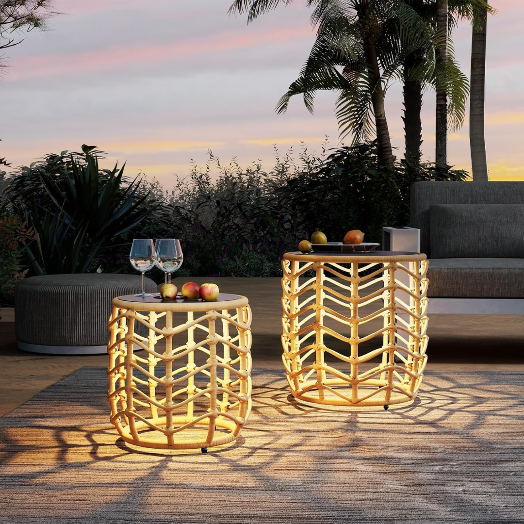 Solar Yard Boho Solar Nesting Tables-Aldronix