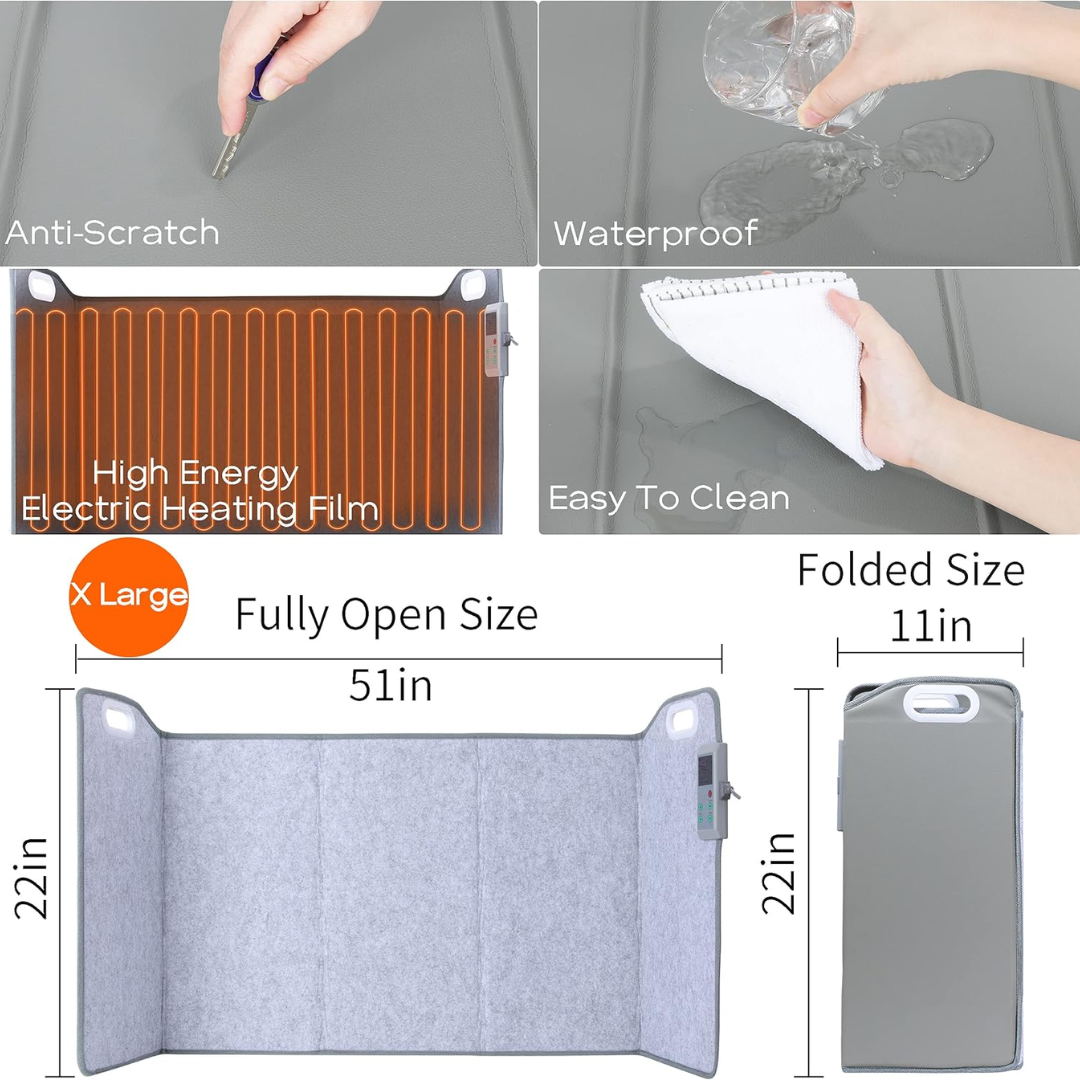 Portable 5-panel foot warmer-Aldronix