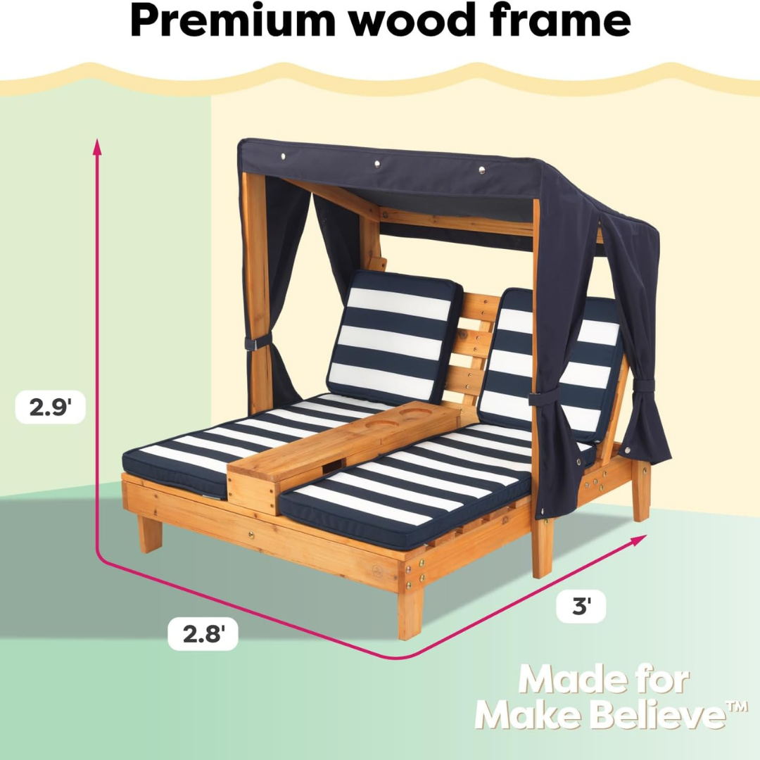 Double Garden Sun Lounger for Kids-Aldronix